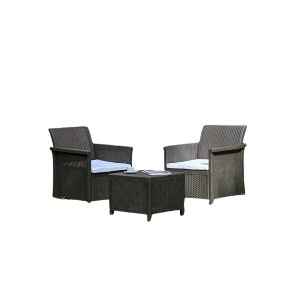 SALOTTINO IN RESINA 2 POSTI (2 POLTRONE + 1 TAVOLINO)
