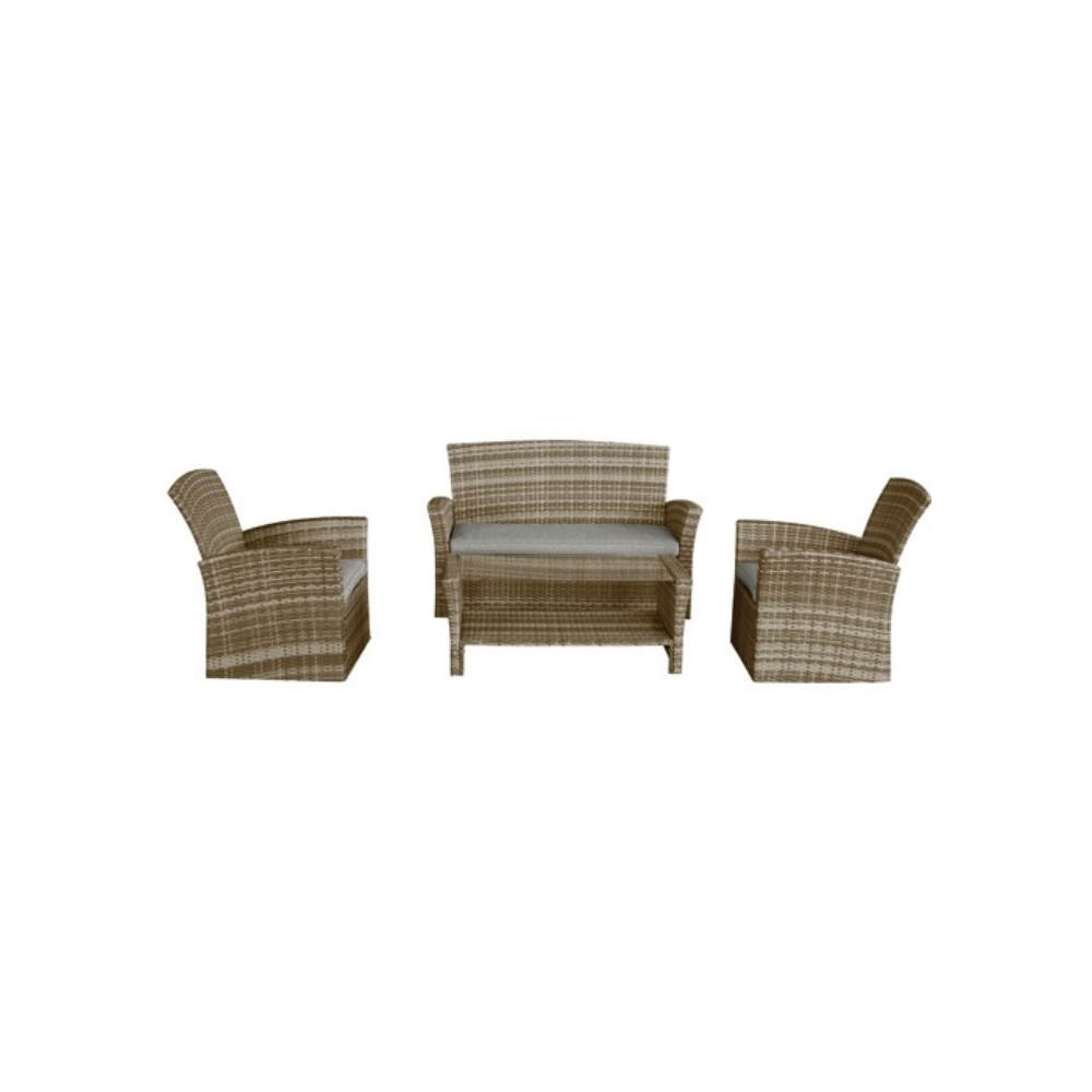 SALOTTO CENTURY IN PE RATTAN E ACCIAO