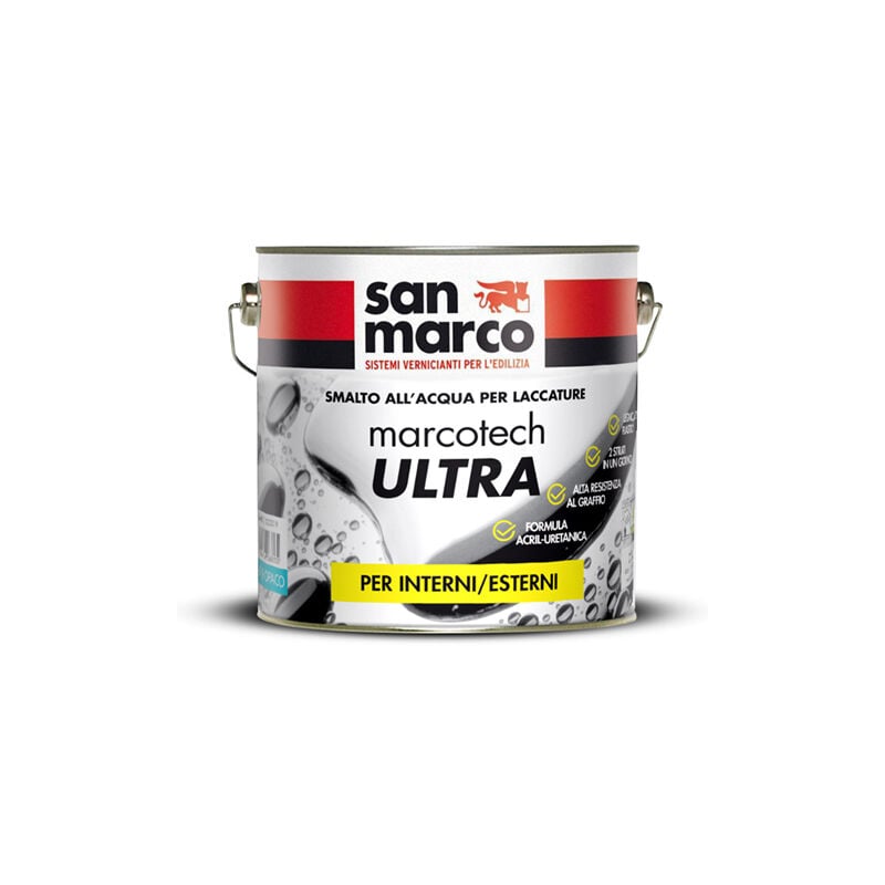Marcotech Ultra AU10 – Smalto all’Acqua Opaco Ultra-Resistente per Interni ed Esterni