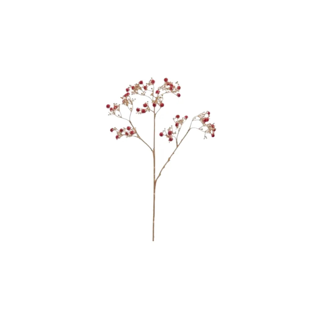 Ramo Gypsophila Borgogna con Stelo Oro H.68 – Decorazione Floreale Elegante