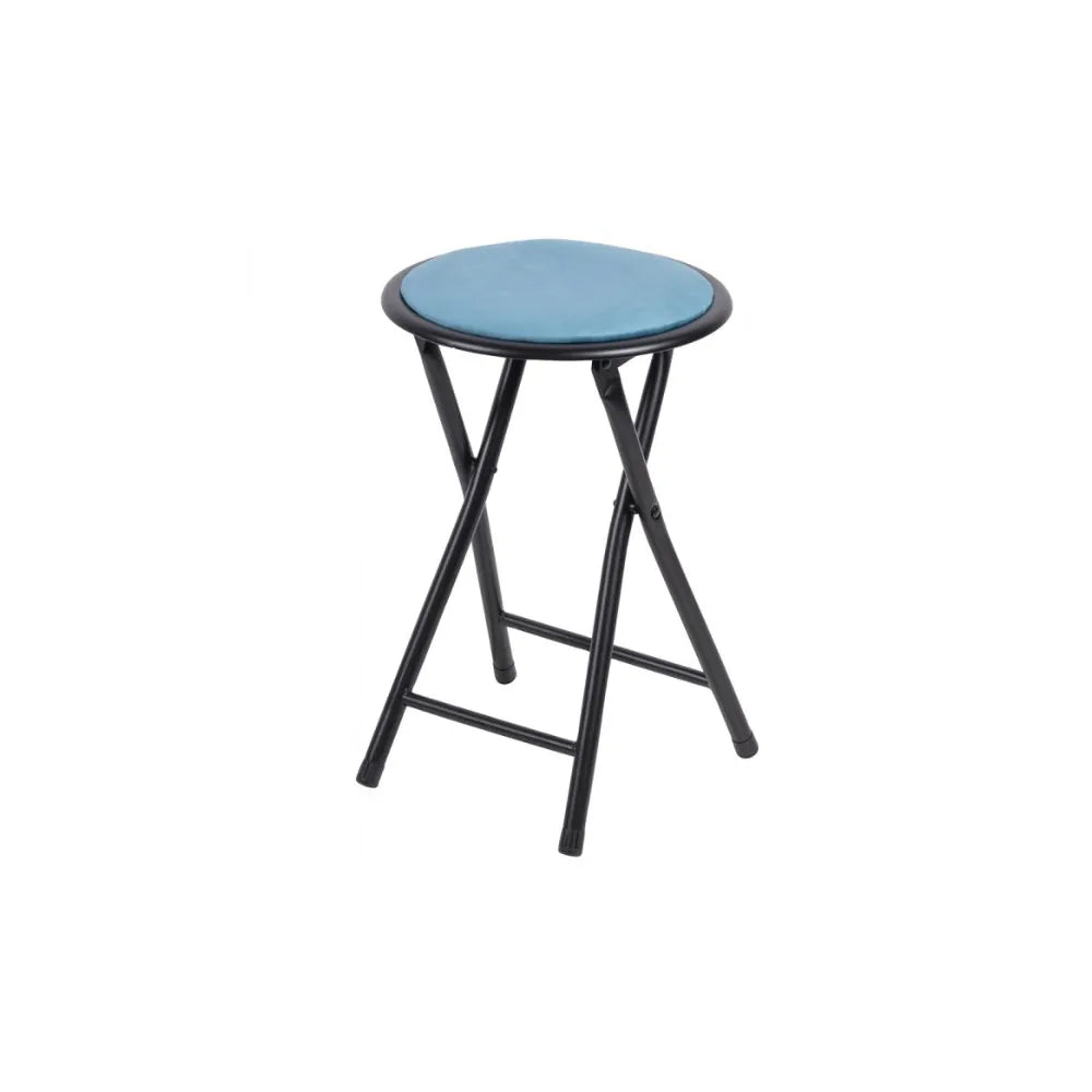 Sgabello Elegante Pieghevole – Struttura in Acciaio e Seduta Velluto