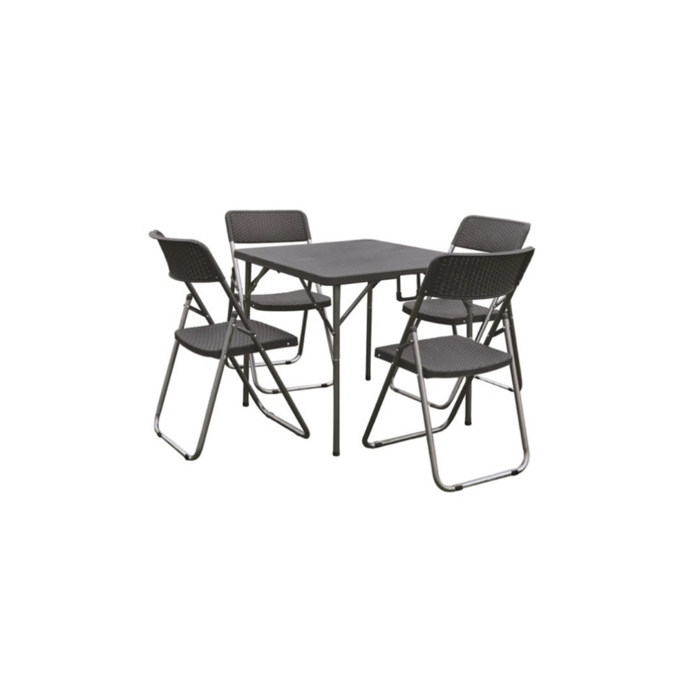 Set Garden Ecco Fatto Antracite Tavolo + 4 sedie