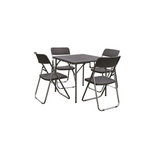 Set Garden Ecco Fatto Antracite Tavolo + 4 sedie
