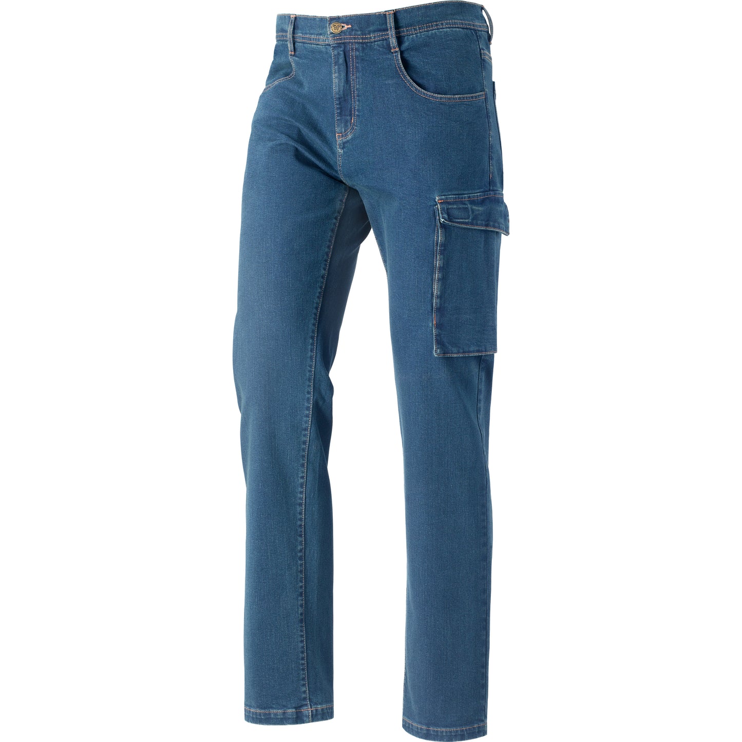 Jeans cargo multitasche cotone stretch trattato in capo 98,5% cotone - 1,5% elastan