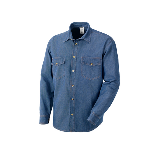 Camicia 100% cotone tessuto jeans