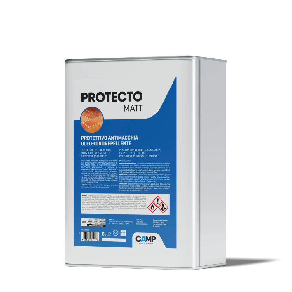 Protecto Matt – Trattamento Antimacchia Oleorepellente Protettivo per Materiali Minerali