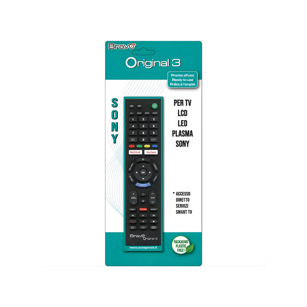 Bravo Smart TV Remote Original 3 – Compatibile con TV Sony