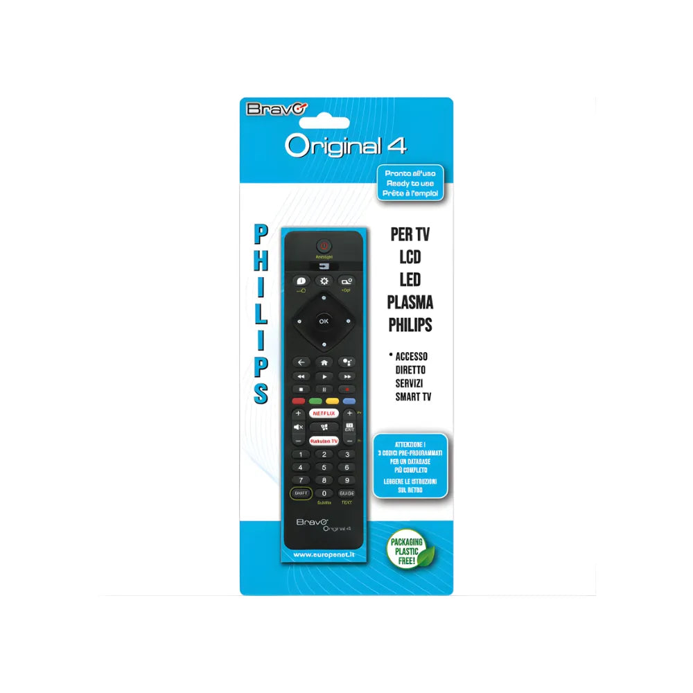 Telecomando Bravo Original 4 – Sostituzione Perfetta per Smart TV Philips