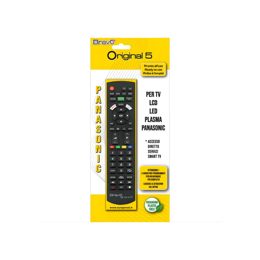 Bravo Smart TV Remote Original 5 – Compatibile con TV Panasonic
