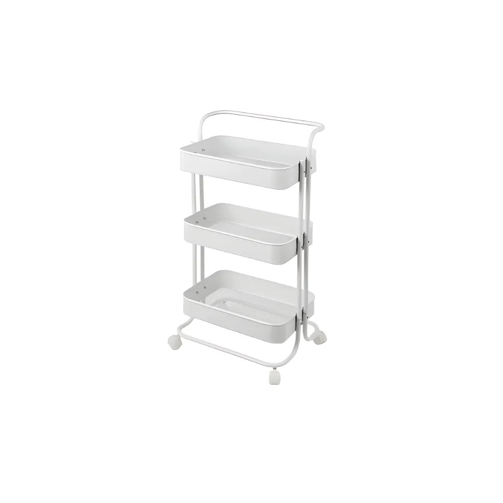 Carrello a 3 Ripiani in Metallo – Organizzazione Domestica 43x34x80,5 cm