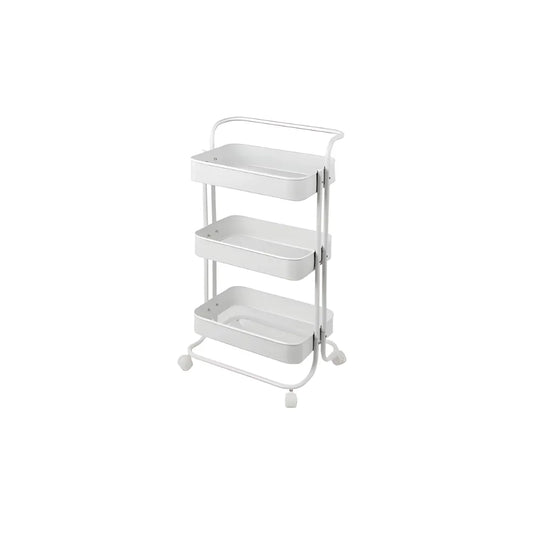 Carrello a 3 Ripiani in Metallo – Organizzazione Domestica 43x34x80,5 cm