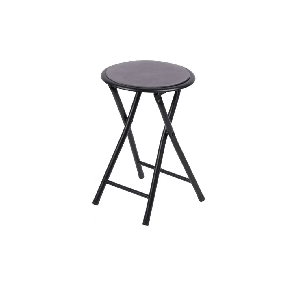 Sgabello Elegante Pieghevole – Struttura in Acciaio e Seduta Velluto