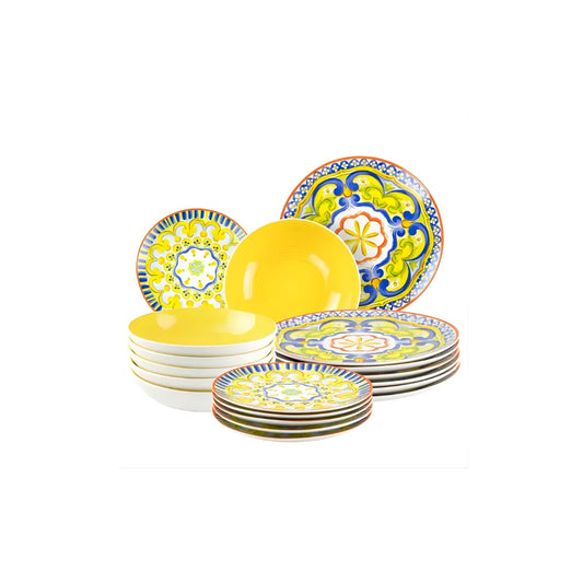 Tognana Servizio Piatti 18 Pezzi Syra – Ceramica lavorata a mano, eleganza artigianale