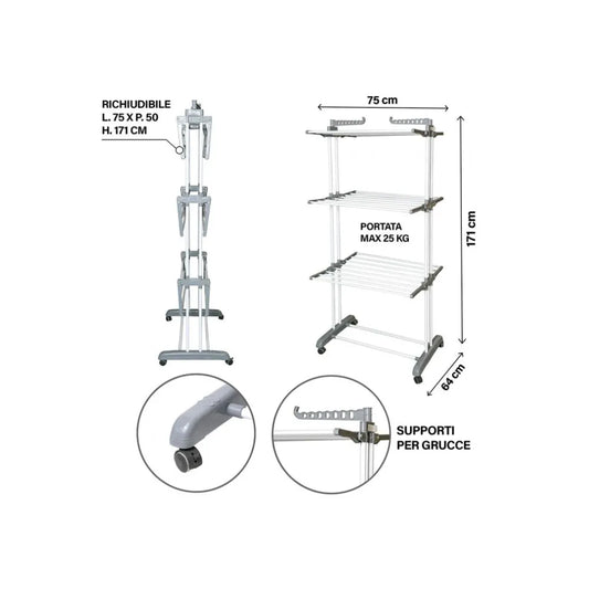 Stendibiancheria Multilivello – Richiudibile e Robusto
