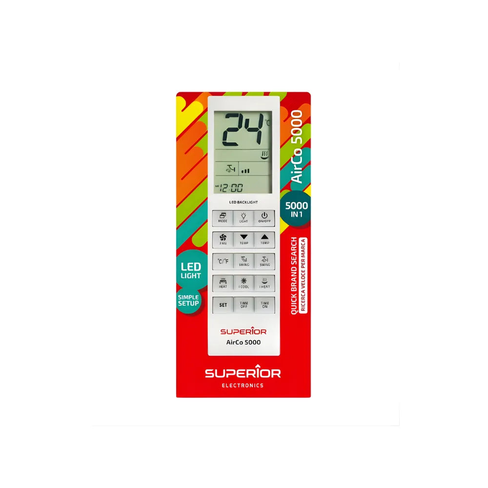 uperior Remote Airco 5000 – Compatibile con la Maggior Parte dei Condizionatori